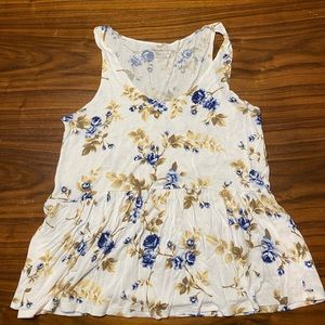 Aeropostale Floral Tank Top L Fit XS Size